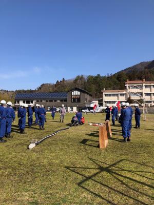 小型ポンプ操法吸菅付近