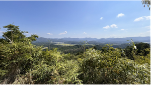 今田城の本丸から見る千代田の風景画像