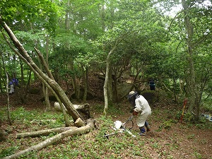 郭の整備作業